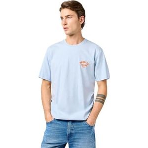 Wrangler Heren Small Logo Tee T-shirt, niagara mist, L