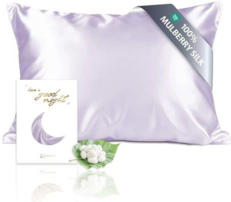 townssilk - Kussensloop - Lavendel - 100% Zijde - 40 x 70 cm - Dubbelzijdig