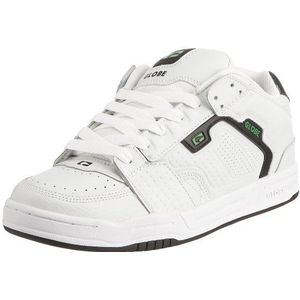 Globe Scribe GBSCRIBE, sportschoenen voor heren, skateboarden, suède, wit wit groen, 42.5 EU