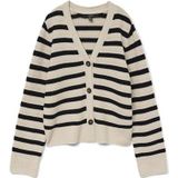Vero Moda - Calla - Gebreid Jack - Regular Fit - Puur Katoen - Gestreept