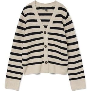 Vero Moda - Calla - Gebreid Jack - Regular Fit - Puur Katoen - Gestreept