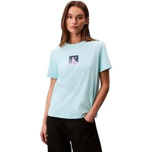 Calvin Klein - Ss Classic Boxed Monogram Tee - T-shirt - Tahiti Turkoois