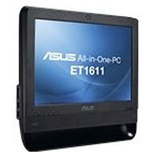 Asus EeeTOP ET1611PUT-B0650 Intel Atom D425 1800 39,6 cm 15,6Z Single Touch Anti Glare 2GB DDR3 320GB no OS SD-kaartlezer zwart