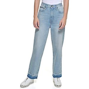 DKNY Dames High Rise Straight Been Jeans, Light Wash, 32