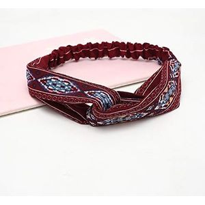 AOCGO HOHS-011 elastische tulband hoofdsjaal decoratieve accessoires voor haarbanden voor dames (1 verpakking) rood