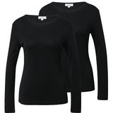 T-shirt - Geribd - Lange Mouwen