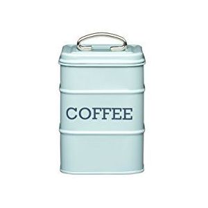 LIVING NOSTALGIA KitchenCraft Living Nostalgia Voorraadbus voor Koffie, 11 x 17 Centimeter - Vinatge Blauw