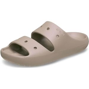 Crocs Unisex-Adult Classic Sandalen 2.0 Slides voor dames en heren, Taupe, 39/40 EU