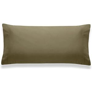 Sancarlos – Kussensloop Combicolor, Olijfgroen, 100% Katoen Percale, Kussen Bed 105 (45x125)