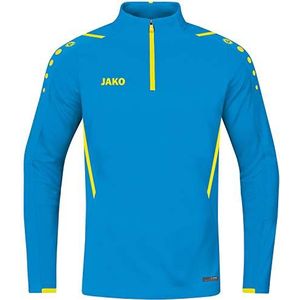 JAKO - Ziptop-Uitdaging, Uniseks-Volwassene, Jako Blauw/Neongeel, S