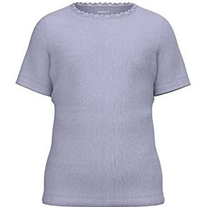 NAME IT Nkfkab Ss Slim Top Noos T-shirt voor meisjes, Cosmic Sky, 158/164 cm