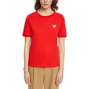 ESPRIT Dames 013EE1K327 T-shirt, 630/RED, S, 630/rood, S