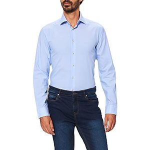 Seidensticker Chambray overhemd voor heren, regular fit, lange mouwen, lichtblauw, S/4XL