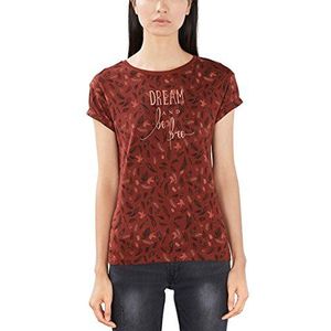 edc by ESPRIT T-shirt voor dames, rood (bordeaux red 600), XL