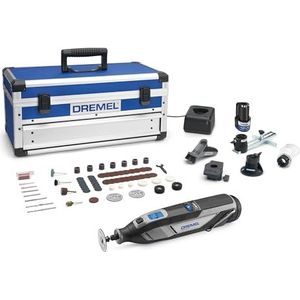 Dremel 8240 Snoerloos Multigereedschap 12V 2Ah Lithium-Ion-accu multi-gereedschapsset met 5 hulpstukken en 65 accessoires, variabele snelheid 5.000-35.000 t/min en snelle oplaadtijd met Platinum Case