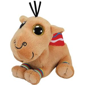 Ty - Pluche dier - Beanie Boos - Kameel - Jamal - Bruin met rode bult - Grote gouden ogen en purpurin - De zachte pop met grote lichtgevende ogen - 28 cm - 36452