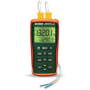 Extech EasyView thermometer met dubbele ingang voor temperatuurgegevensregistratie, 1 stuks, EA15