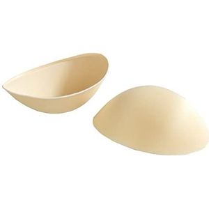 Maximex BH-inzetstukken, uitneembare beha-cups, huidvriendelijke beha-pads in huidskleur voor een gevuld decolleté, vormvast en bijzonder flexibel schuim, 14 x 10 x 6 cm
