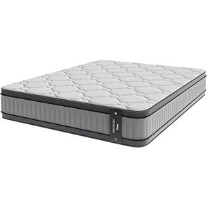 Cecotec Hybride matras Flow 8900 Hybrid, 105 x 190 cm, meerlaags, pocketvering SpringCore en ViscoCare+, hoogte 32 cm, gemiddelde sterkte, SeparateMuv & BreathSoft+