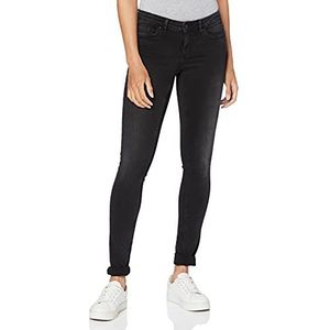 Noisy may NMEVE Skinny Fit Jeans voor dames, lage taille, zwart, 26W x 32L
