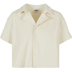 Urban Classics Dames overhemd Ladies Towel Resort Shirt Palewhite S, Palewhite, S