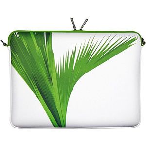 Digittrade LS138-17 Green Designer Laptopbeschermhoes Notebooktas 17,3 inch (43,9 cm) Notebook Sleeve Case Tablet Tas Bloem groen-wit