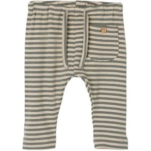 NBMGAGO Lil NOOS Loose Pant, Fog/Stripes: agave green, 62 cm