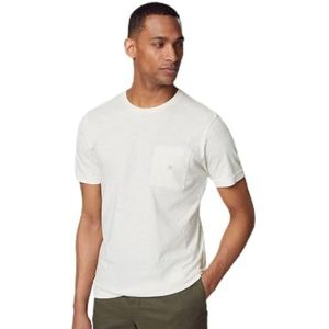 Hackett London CTN Linnen Pocket T-shirt voor heren, wit (gebroken wit), XXL, Wit (Off White), XXL