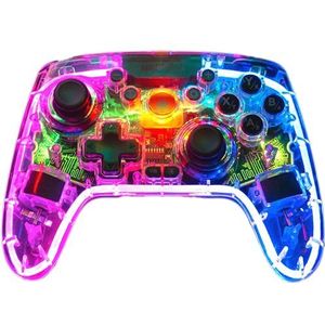 Gamecontroller - Meerkleurige RGB - Draadloze USB/Bluetooth - Compatibel met PC en Consoles