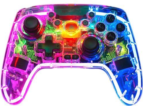 Gamecontroller - Meerkleurige RGB - Draadloze USB/Bluetooth - Compatibel met PC en Consoles