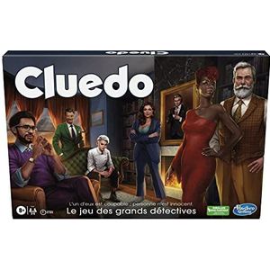 Cluedo-bordspel, vernieuwd Cluedo-spel voor 2-6 spelers, misdaadspellen, detectivespellen, familiespellen voor kinderen en volwassenen (Frans)