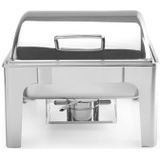 Hendi Chafing Dish - Mirror Finish - GN 2/3 - 6 Liter - Au Bain Marie Buffetwarmer - Warmhoudschaal - 39,5x40,5x(H)32cm