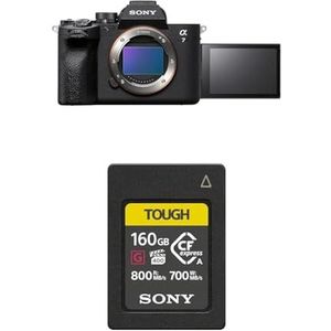 Sony Alpha 7 IV | Spiegelloze full-frame camera voor experts (33 megapixels, real-time focus, burst met 10 frames per seconde, 4K 60p-video, instelbaar full-touchscreen) + geheugenkaart