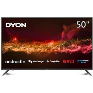 DYON Smart 50 AD 125,7 cm (50 inch) televisie (4K Ultra HD, HD Triple Tuner, Google Play Store, Google Assistant, Prime Video, Netflix, BT-afstandsbediening met microfoon) [modeljaar 2021]