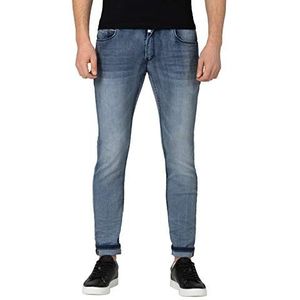 Timezone Scotttz Skinny jeans voor heren, blauw (Antique Blue Wash 3636)., 38W / 34L