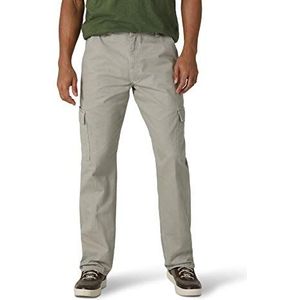 Wrangler Authentics Heren Twill Relaxed Fit Cargo Pant, Kaki Stof, 32W / 29L