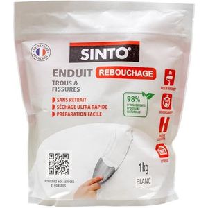 SINTO - Poedervulmiddel - Doypack zak - Hout, gips, cement, baksteen - geurloos - sneldrogend - uitstekende hechting - binnen buiten - professionele techniek - 1kg