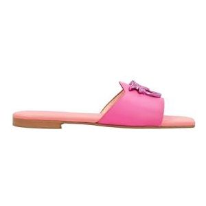 PINKO Slippers Calf Leather, damessandalen, roze, 36 EU, Roze, 36 EU