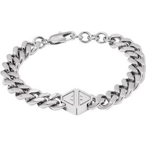 Emporio Armani Mannen roestvrij staal of kralen met karabijnsluiting armband