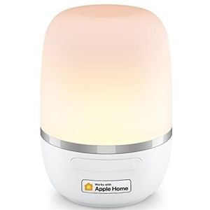 Meross Wifi led-nachtlampje, werkt met Apple HomeKit, dimbare sfeertafellamp voor slaapkamer en woonkamer, compatibel met Siri, Alexa, Google, en Smartthings, met USB-kabel