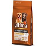 Ultima Medium-Maxi Golden & Labrador droogvoer voor honden, 14 kg