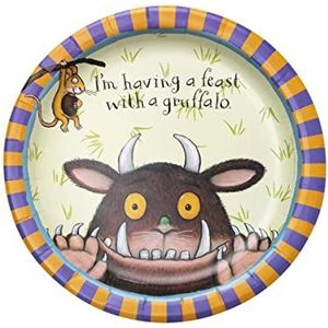 Smiffys 51568 Officieel gelicentieerd The Gruffalo Servies Party Plates x8, Unisex Kinderen, Multi-Color, One Size