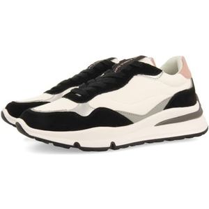 Gioseppo - Ibrany - Sneakers - Zwart - Metallic Zilver - Gecertificeerd GRS