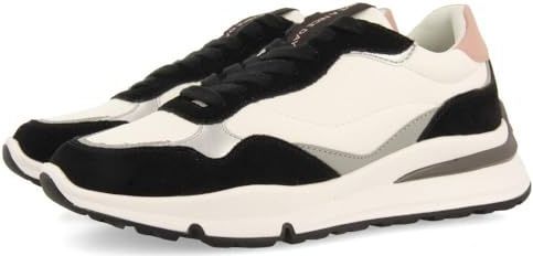 Gioseppo - Ibrany - Sneakers - Zwart - Metallic Zilver - Gecertificeerd GRS