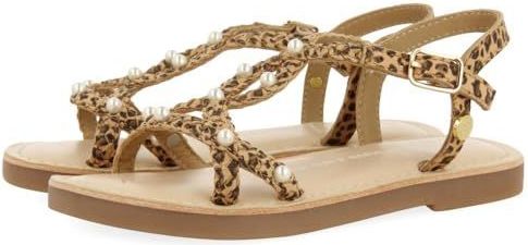 GIOSEPPO Martell Sandalen - Luipaard Print - Natuurlijk Leer