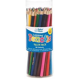 Baker Ross kleurpotloden voor kinderen, 60 stuks