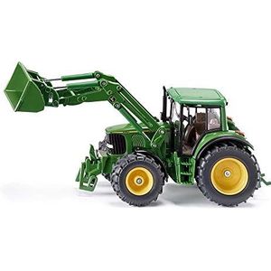 siku 3652, John Deere Tractor with Front Loader, 1:32, Metal/Plastic, Green, Movable front loader, Removable driver's cabin