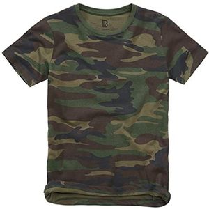 Brandit Leger T-shirt kinderen leger leger shirt Kids BW onderhemd Uni & Camo, woodland, 158/164 cm