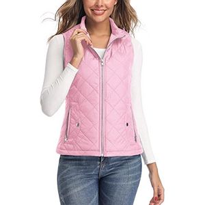 LONGKING Gewatteerde damesvesten, roze, M