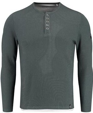 Key Largo - Shirt 'SANDRO' - Donkergroen - Lange Mouwen